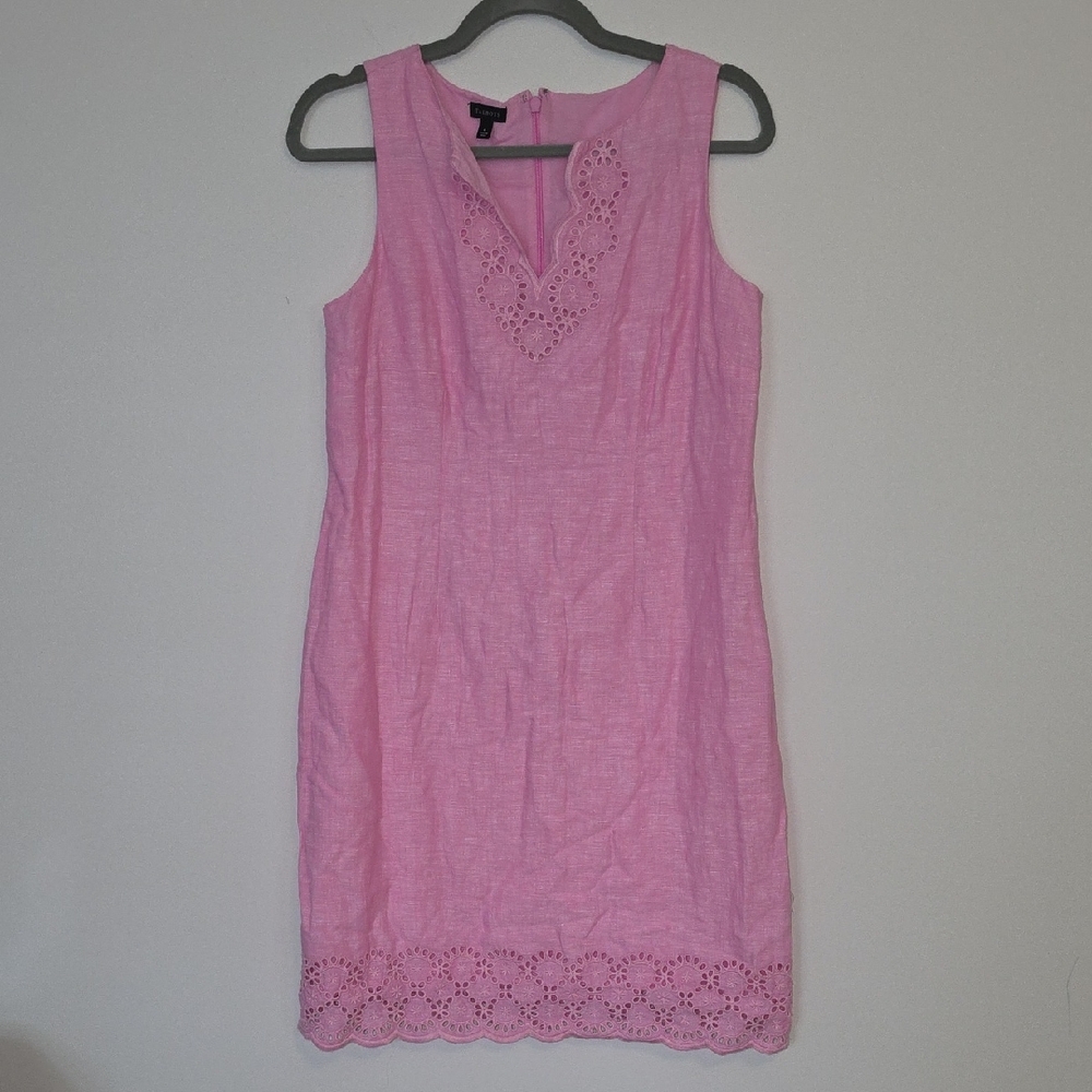 Talbots Pink Sleeveless Midi Dress